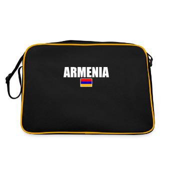 Armenia Armenia Armenian Flag Armenian - Retro Bag - black/gold - Back
