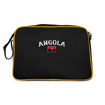 Angola Vintage drapeau angolais angolais - Sac Retro - noir/or - Dos