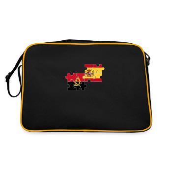 Drapeau de l’Angola Espagne Espagnol Angola - Sac Retro - noir/or - Dos