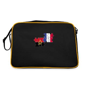 Angola France Vintage Drapeau Angolais - Sac Retro - noir/or - Dos
