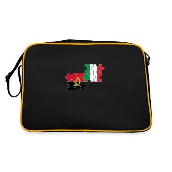 Drapeau de l’Angola Italie Angola - Sac Retro - noir/or - Dos