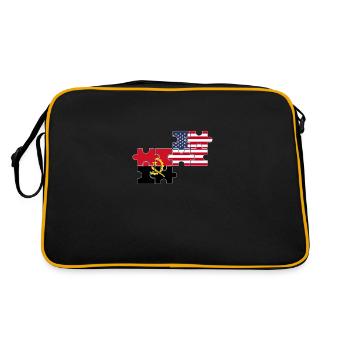 Angola USA Drapeau Américain Angola - Sac Retro - noir/or - Dos