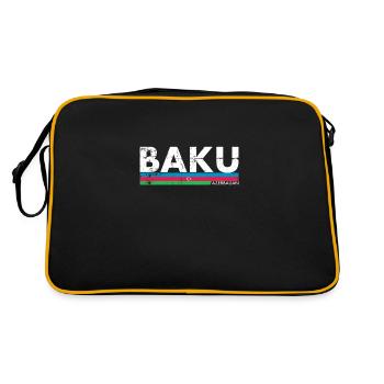 Baku Vintage Azerbaijan Azerbaijan Flag - Retro Bag - black/gold - Back