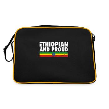 Drapeau éthiopien et fier Vintage de l’Éthiopie - Sac Retro - noir/or - Dos