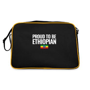 Fier d’être éthiopien Éthiopien Drapeau éthiopien éthiopien - Sac Retro - noir/or - Dos