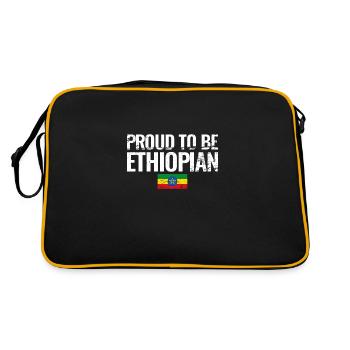 Fier d’être éthiopien Vintage drapeau éthiopien - Sac Retro - noir/or - Dos