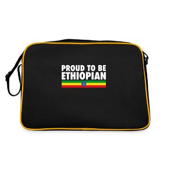 Fier d’être éthiopien Éthiopien Drapeau éthiopien éthiopien - Sac Retro - noir/or - Dos