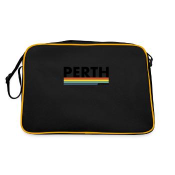 Perth, Australie Retro Australie Australienne - Sac Retro - noir/or - Dos