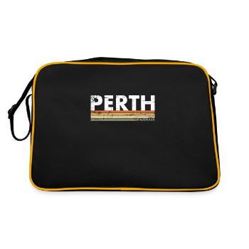 Perth Australia Retro Australien Vintage - Retro Bag - black/gold - Back