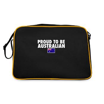 Fier d’être drapeau australien et australien - Sac Retro - noir/or - Dos