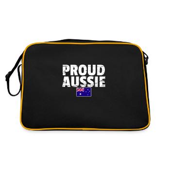 Fier drapeau australien australien Australien Vintage - Sac Retro - noir/or - Dos