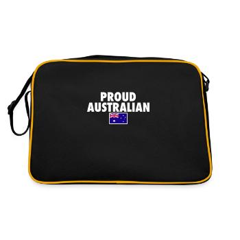Fier drapeau australien australien - Sac Retro - noir/or - Dos