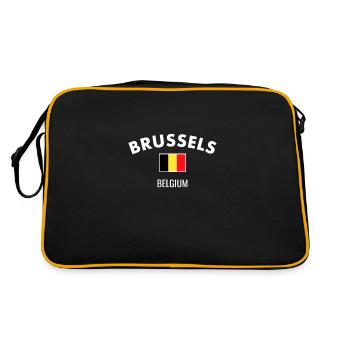 Bruxelles Belgique Belgique Drapeau belge - Sac Retro - noir/or - Dos