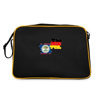 Belize Allemagne Drapeau Belizer - Sac Retro - noir/or - Dos