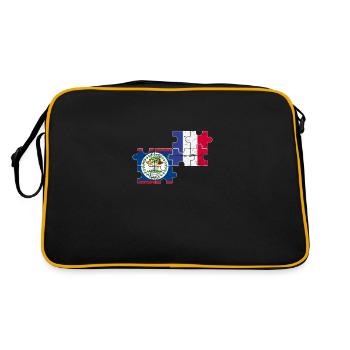 Belize France Vintage Drapeau Belizer - Sac Retro - noir/or - Dos