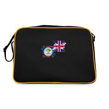 Belize Royaume-Uni Drapeau britannique du Belize - Sac Retro - noir/or - Dos