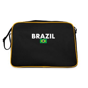 Brésil Brésil Drapeau brésilien - Sac Retro - noir/or - Dos