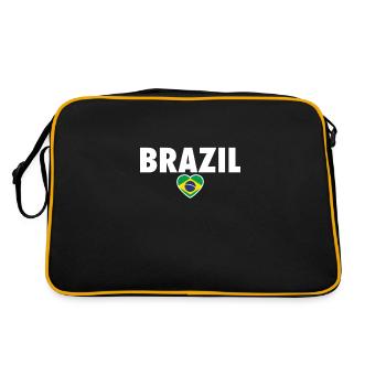 Brésil Brésil Drapeau brésilien - Sac Retro - noir/or - Dos