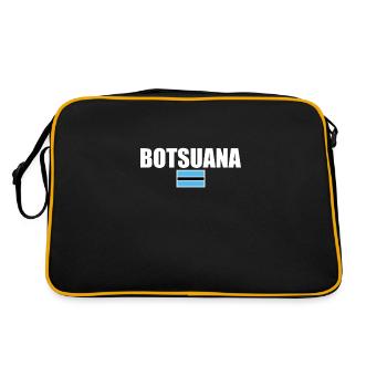 Botswana Botswana Flag of Botswana - Retro Bag - black/gold - Back