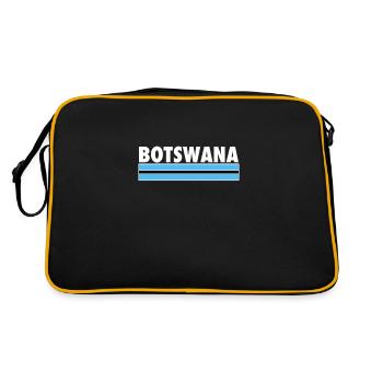 Botswana Botswana Botswana Flag Botswana - Retro Bag - black/gold - Back