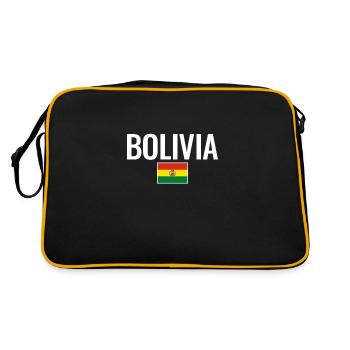 Bolivie Bolivie Drapeau bolivien Boliviens - Sac Retro - noir/or - Dos