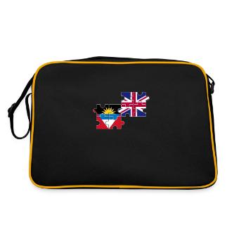 Antigua and Barbuda British Flag Antiguan - Retro Bag - black/gold - Back