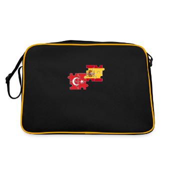 Turquie Espagne Drapeau Espagnols Turc - Sac Retro - noir/or - Dos