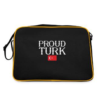 Fier Turc Turquie Drapeau turc Turc - Sac Retro - noir/or - Dos