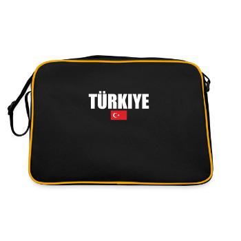 Turquie Turquie Drapeau turc Turc - Sac Retro - noir/or - Dos