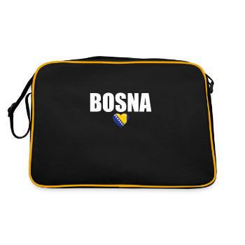 Bosna Bosnia Bosnian Flag Bosnians - Retro Bag - black/gold - Back