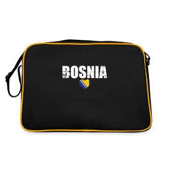 Bosnia Bosnia Vintage Bosnian Flag Bosnian - Retro Bag - black/gold - Back