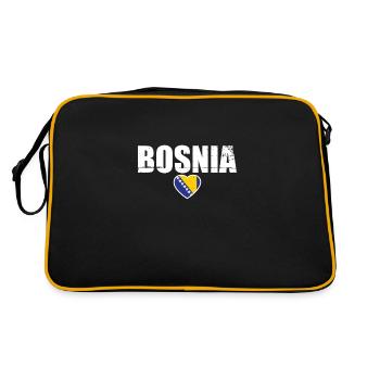 Bosnia Bosnia Vintage Bosnian Flag Bosnian - Retro Bag - black/gold - Back