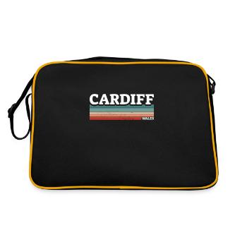 Cardiff Wales Welsh - Retro Bag - black/gold - Back