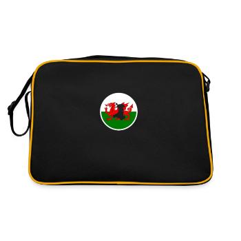 Wales Welsh Map Flag Welsh - Retro Bag - black/gold - Back