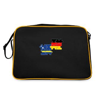 Curaçao Allemagne Drapeau - Sac Retro - noir/or - Dos