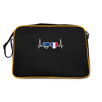 Curaçao France Vintage Heartbeat Flag - Retro Bag - black/gold - Back