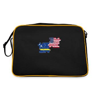 Curaçao Drapeau des États-Unis - Sac Retro - noir/or - Dos