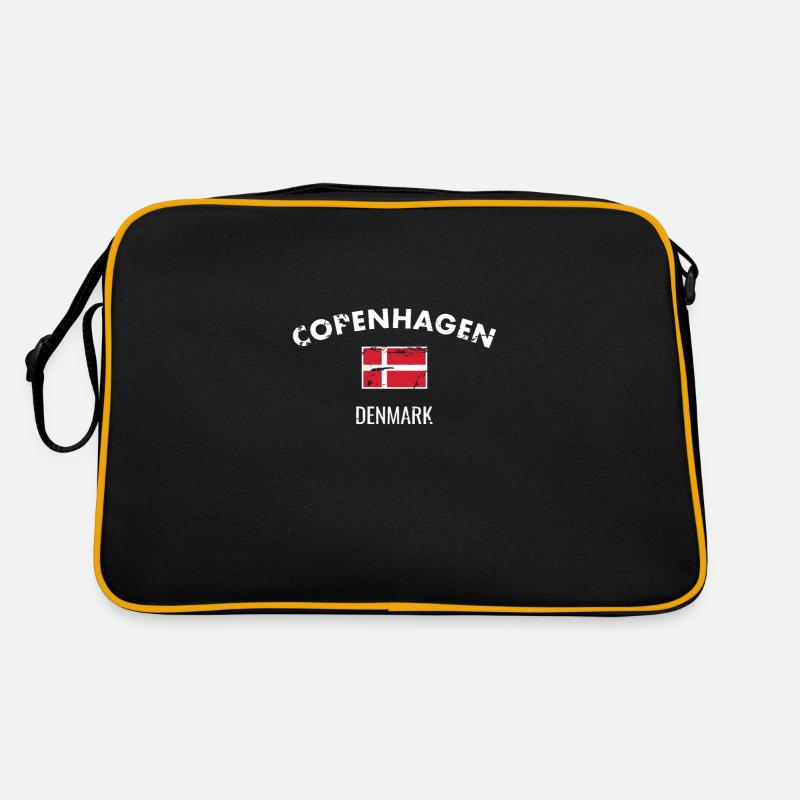 Copenhague Danemark Drapeau danois vintage Sac Retro