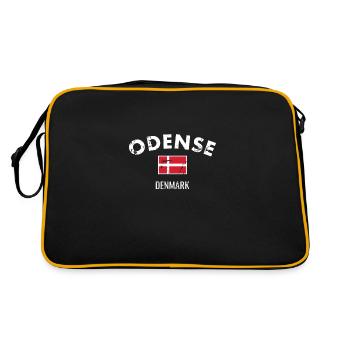 Odense Danemark Drapeau danois vintage - Sac Retro - noir/or - Dos