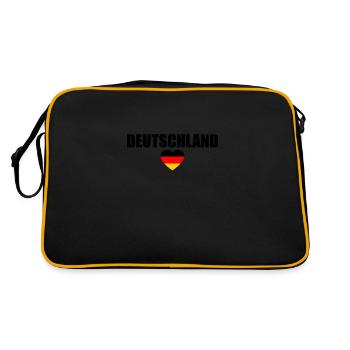 Germany German Flag German - Retro Bag - black/gold - Back