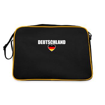 Germany German Flag German - Retro Bag - black/gold - Back