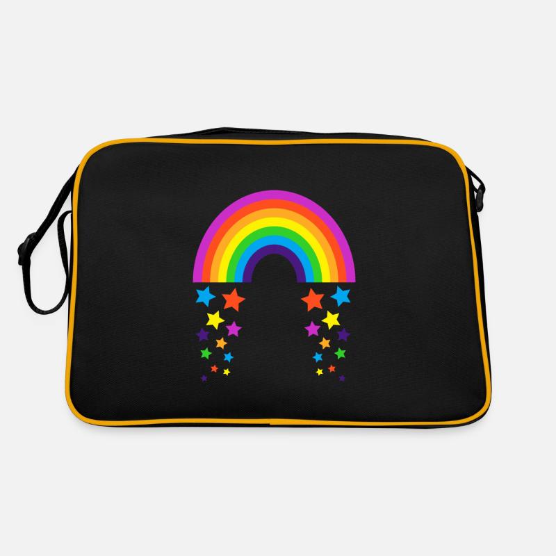 Kidcore Regenbogen Sterne Regnen Geschenk Idee Retro Tasche