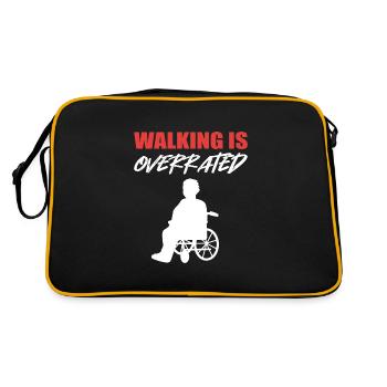 Rollstuhl - Retro Tasche - Schwarz/Gold - Hinten