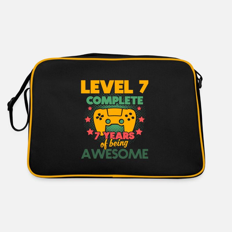 Niveau 7 Terminer le 7e anniversaire 7 ans de jeu Sac Retro