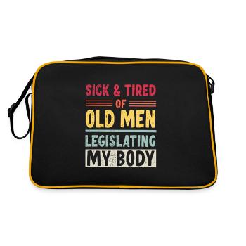Malade et fatigué des vieillards légiférant sur mon corps - Sac Retro - noir/or - Dos