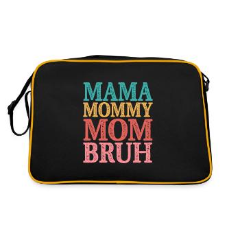 Maman Maman Maman Bruh - Sac Retro - noir/or - Dos