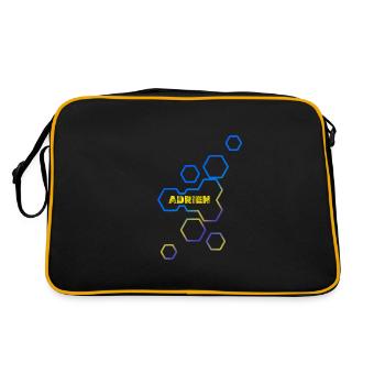 Nid d’abeille Adrien - Sac Retro - noir/or - Dos