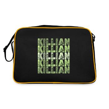 Geburtsname für Killian Killian Vorname - Retro Tasche - Schwarz/Gold - Hinten