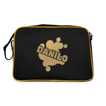 Gift for Danilo - Retro Bag - black/gold - Back