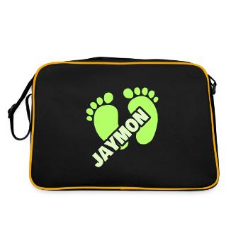 Jaymon - Retro Tasche - Schwarz/Gold - Hinten